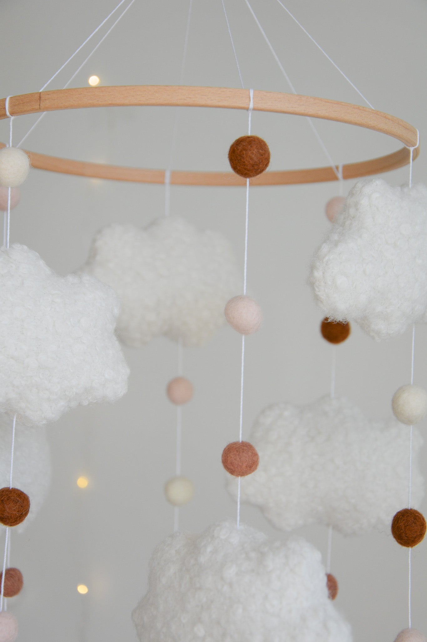 Boucle Clouds and Balls Baby crib Mobile