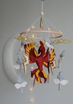 Harry Potter Themed Mobile - Wizard, Phoenix, Flying Keys, Lightning Bolt Decor