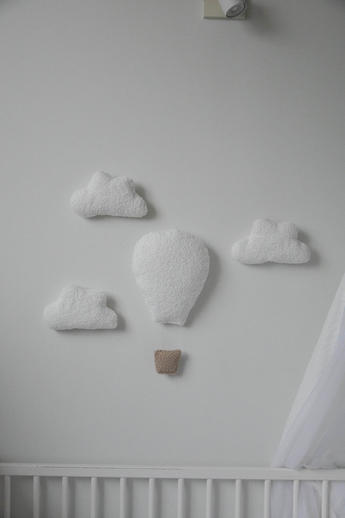 Boucle hot air balloon wall decoration set - Minidreams Decor