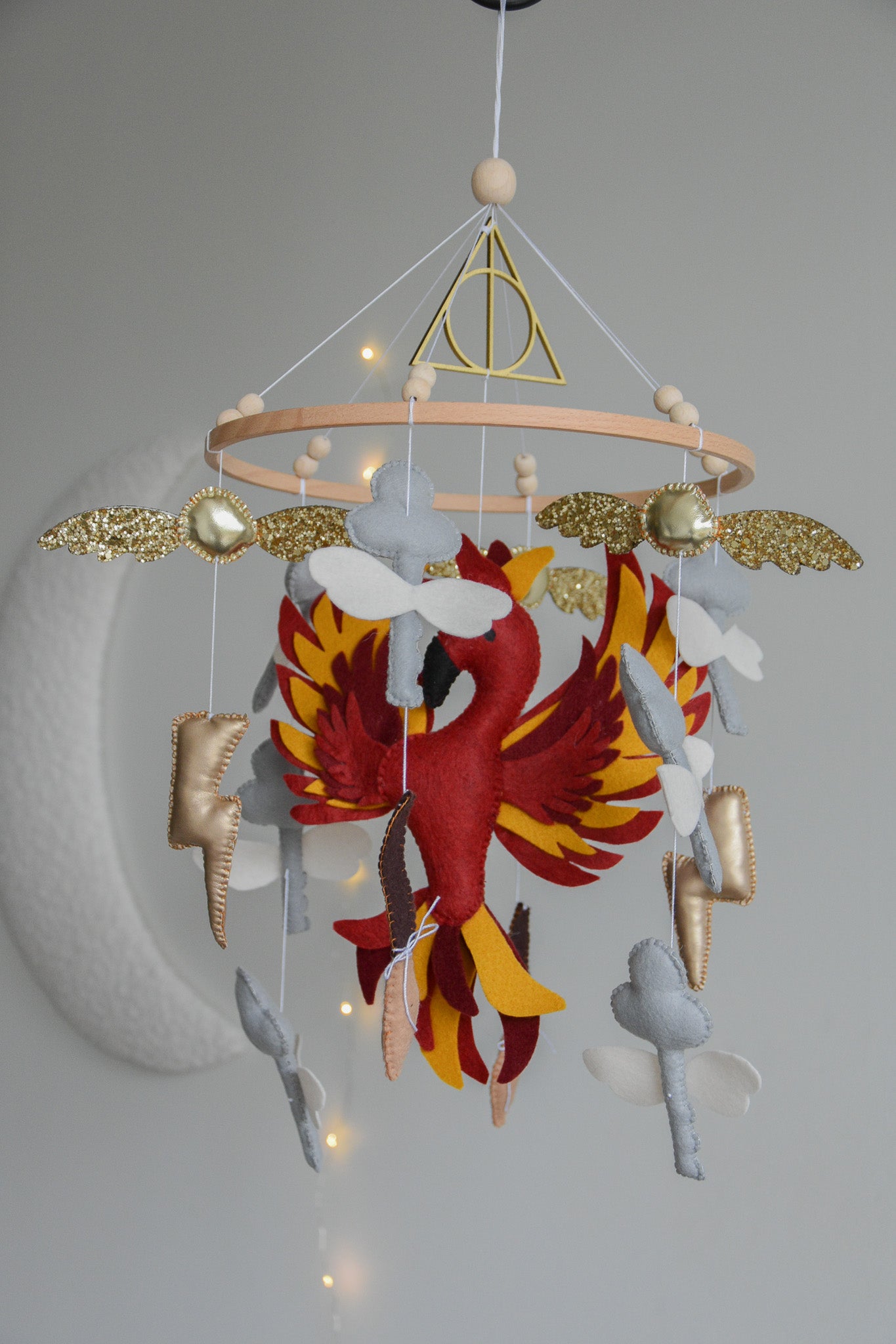 Harry Potter Themed Mobile - Wizard, Phoenix, Flying Keys, Lightning Bolt Decor