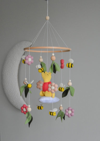 Winnie the Pooh-Themed Clouds Baby crib Mobile