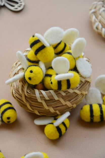 Hand Felted Bees