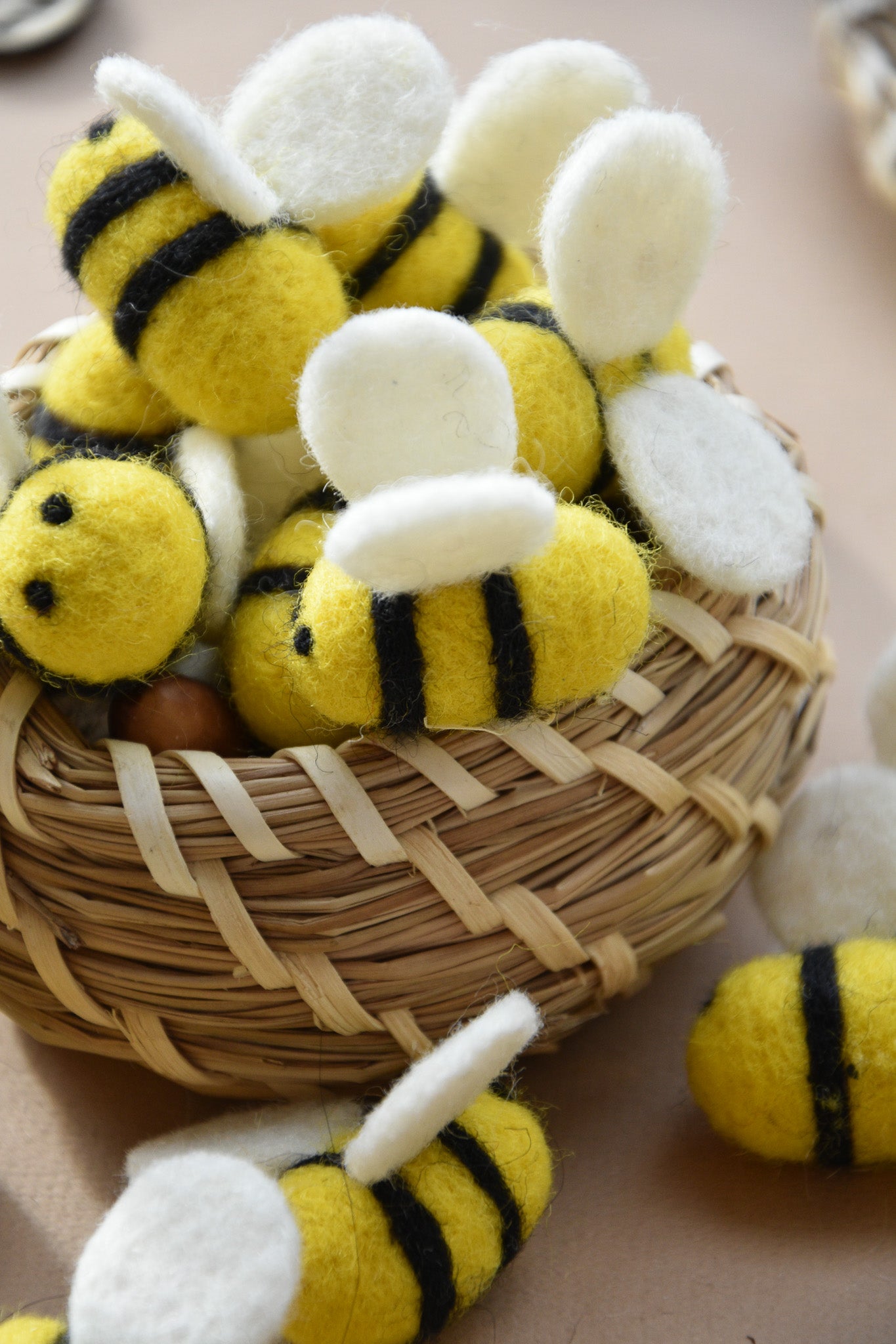 Hand Felted Bees