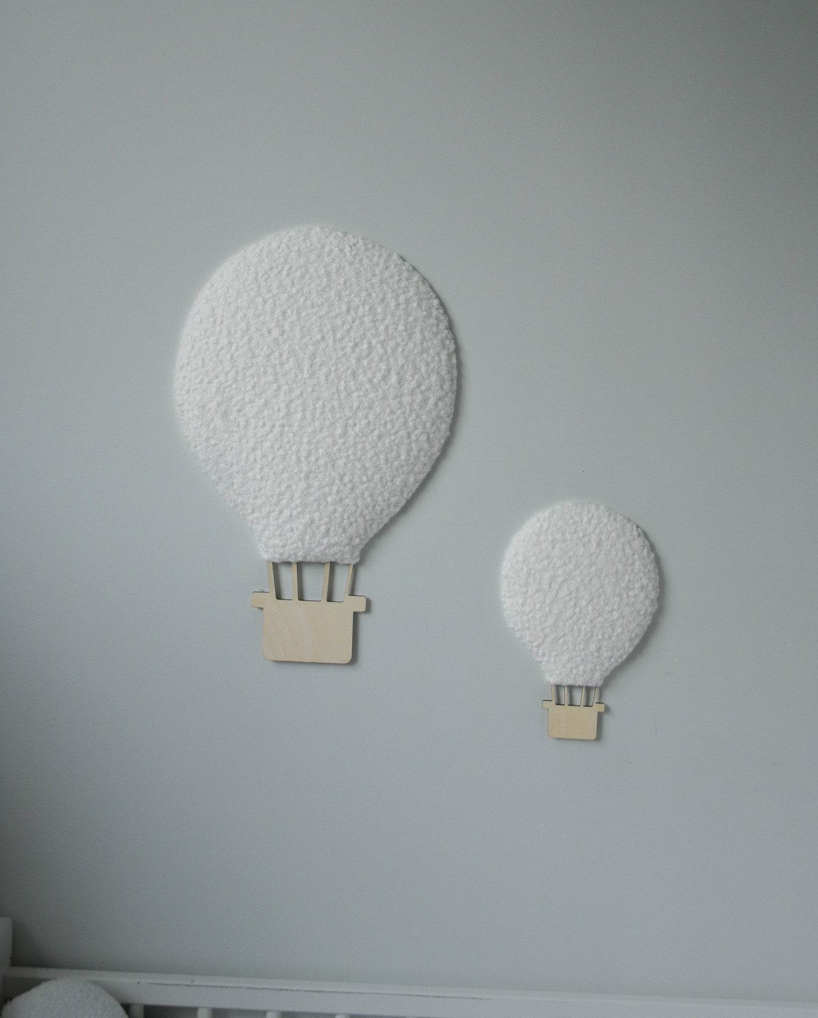 Boucle hot air balloon wall decor - Minidreams Decor