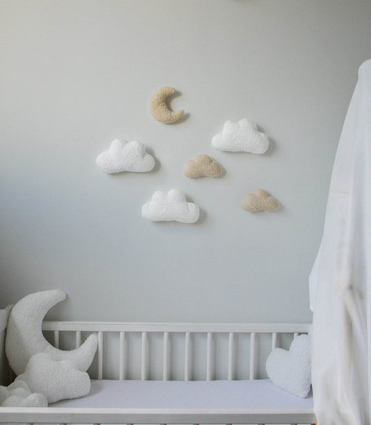 Clouds and moon wall decoration - Minidreams Decor