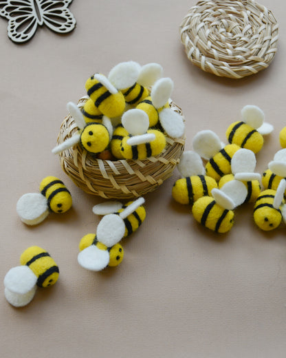 Hand Felted Bees