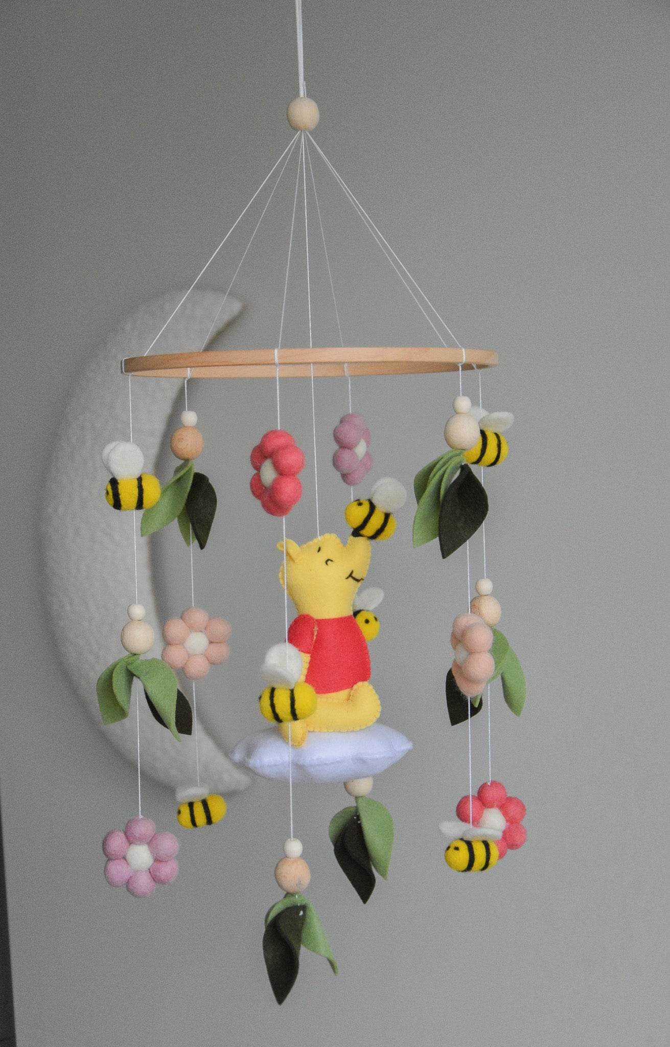 Winnie the Pooh-Themed Clouds Baby crib Mobile - Minidreams Decor