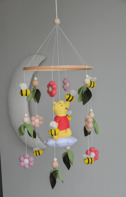 Winnie the Pooh-Themed Clouds Baby crib Mobile