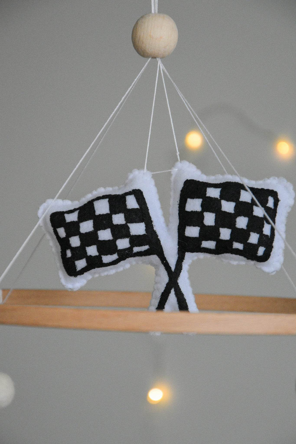 Handmade old school racing cars baby mobile, Neutral nursery mobile, Retro racing baby crib mobile - Minidreams Decor