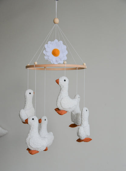 Duck nursery baby mobile