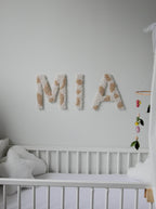 Custom Two-tone Boucle Letter/Name Sign for Nursery - Minidreams Decor