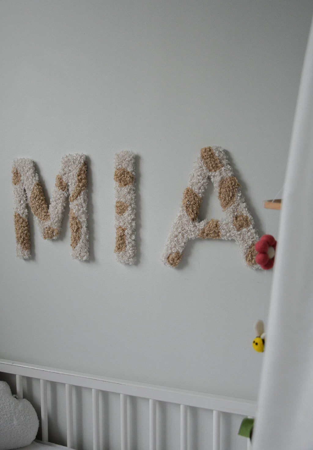 Custom Two-tone Boucle Letter/Name Sign for Nursery - Minidreams Decor