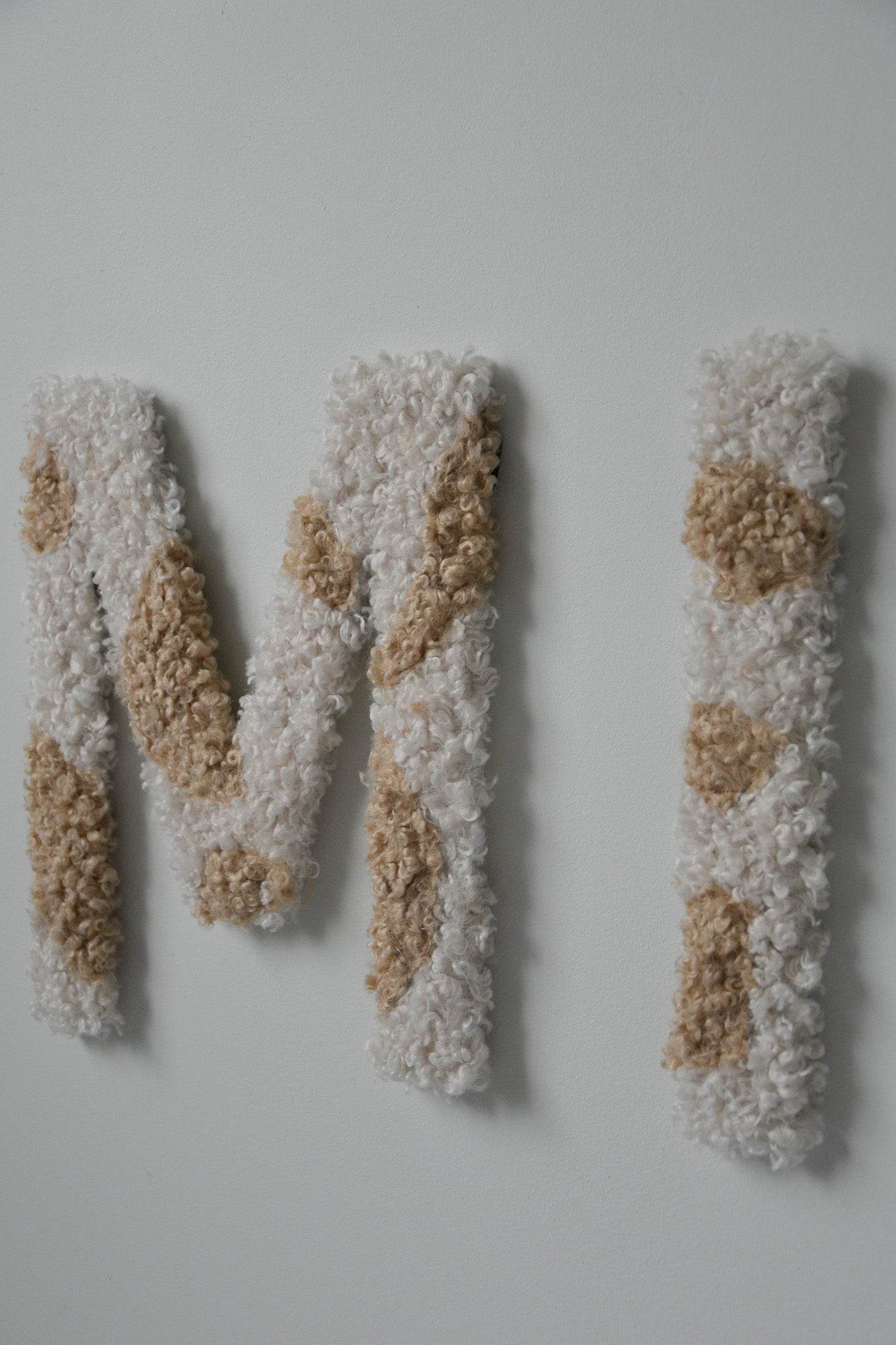 Custom Two-tone Boucle Letter/Name Sign for Nursery - Minidreams Decor