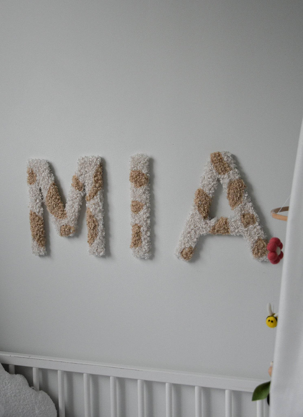 Custom Two-tone Boucle Letter/Name Sign for Nursery - Minidreams Decor