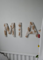 Custom Two-tone Boucle Letter/Name Sign for Nursery - Minidreams Decor