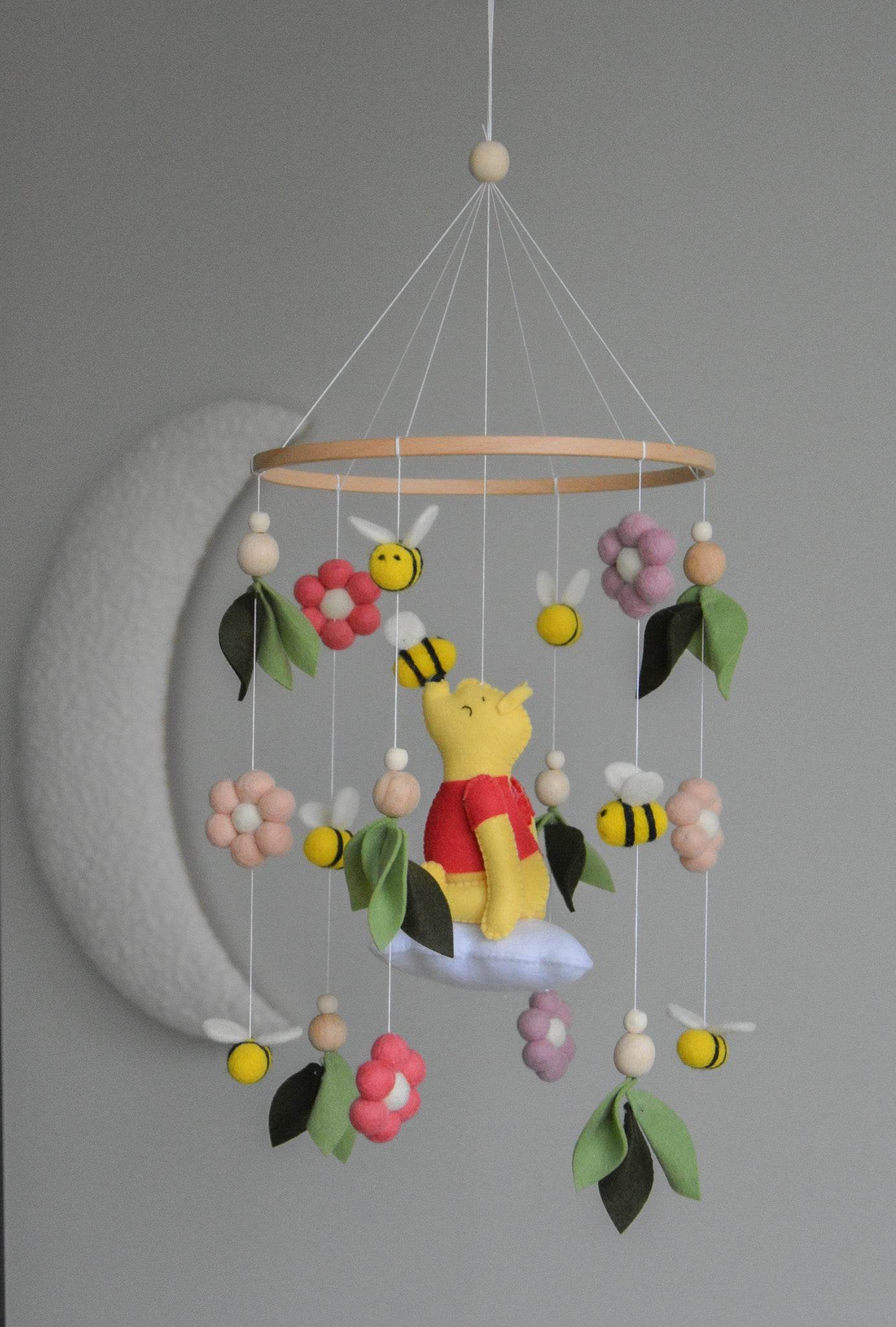 Winnie the Pooh-Themed Clouds Baby crib Mobile - Minidreams Decor