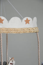Vintage Safari Carousel Baby Mobile – Handmade Felt Crib Mobile