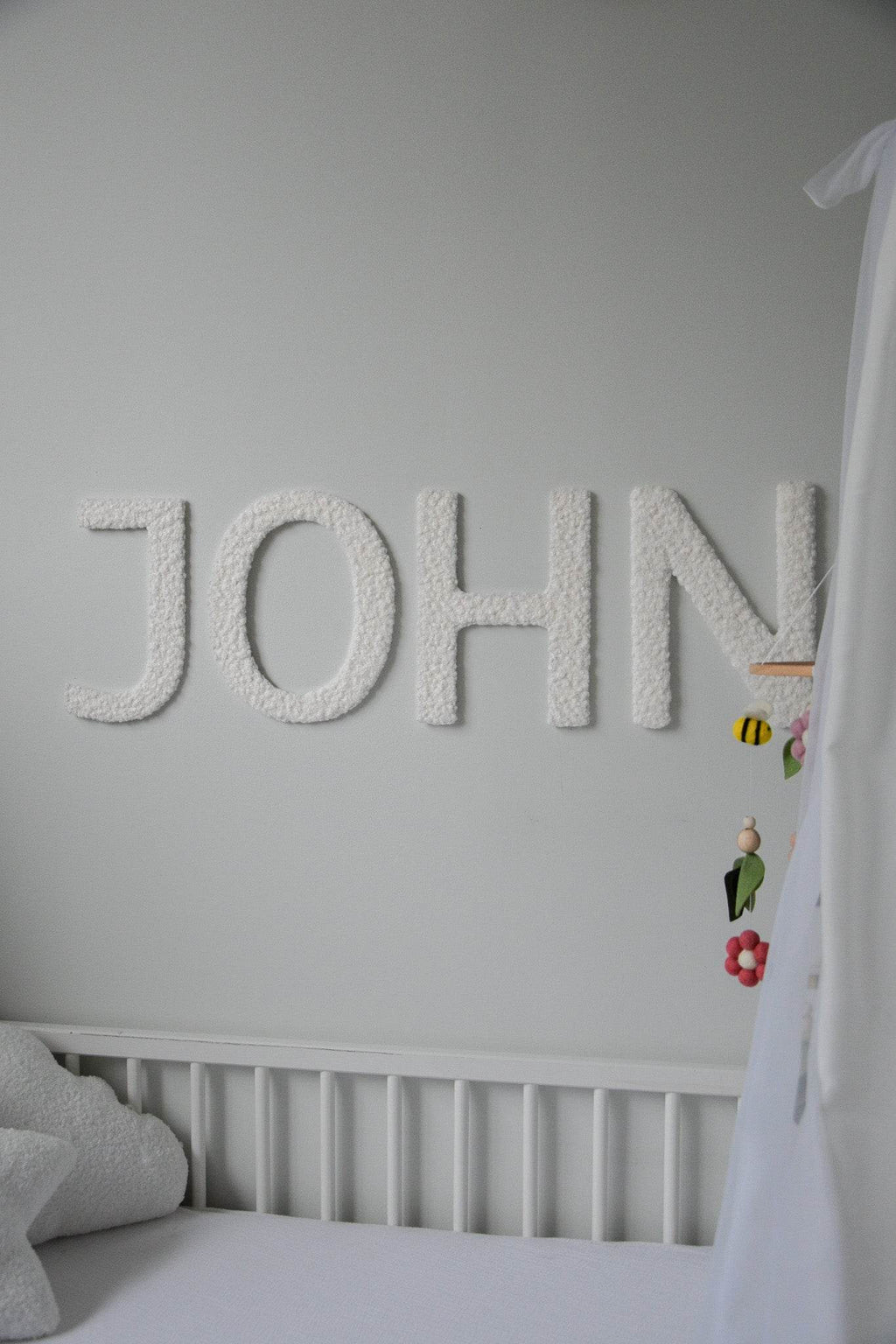 Custom Boucle Letter/Name Sign for Nursery - Minidreams Decor