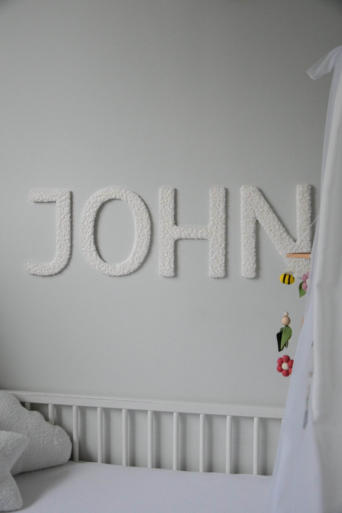 Custom Boucle Letter/Name Sign for Nursery - Minidreams Decor