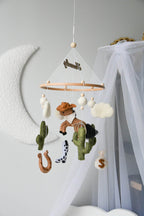 Wild West cowboy ranch themed handmade felt baby mobile - Minidreams Decor