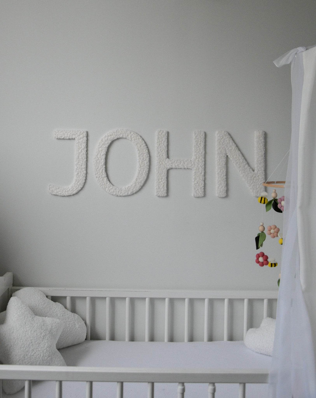 Custom Boucle Letter/Name Sign for Nursery - Minidreams Decor