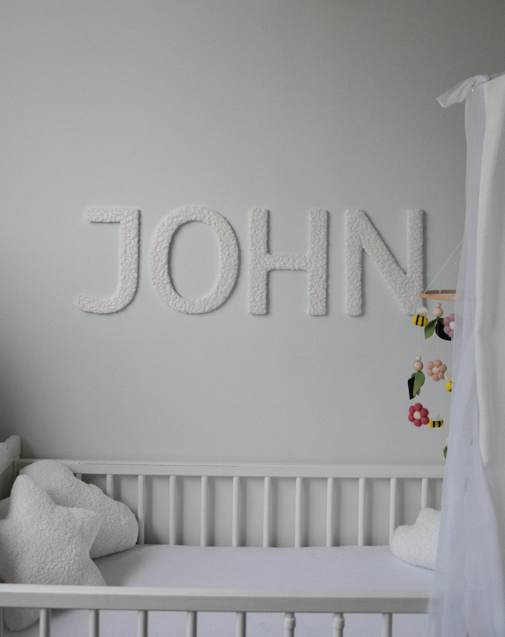 Custom Boucle Letter/Name Sign for Nursery - Minidreams Decor