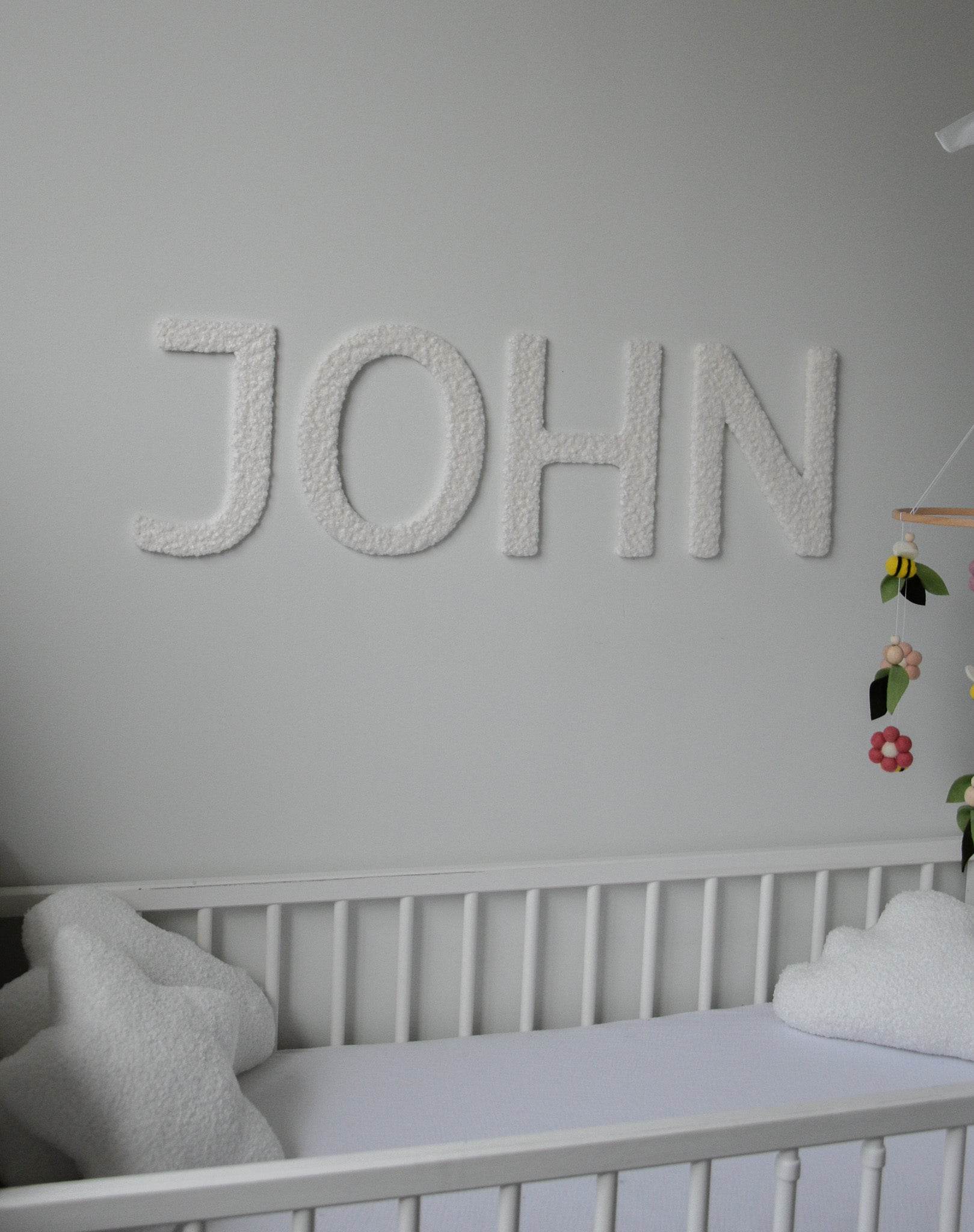 Custom Boucle Letter/Name Sign for Nursery - Minidreams Decor