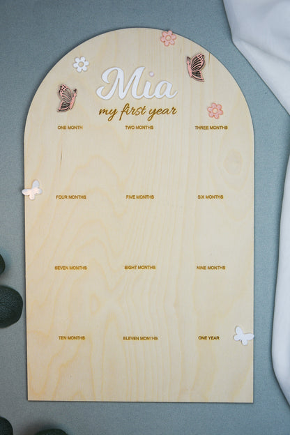 First year Birthday Board