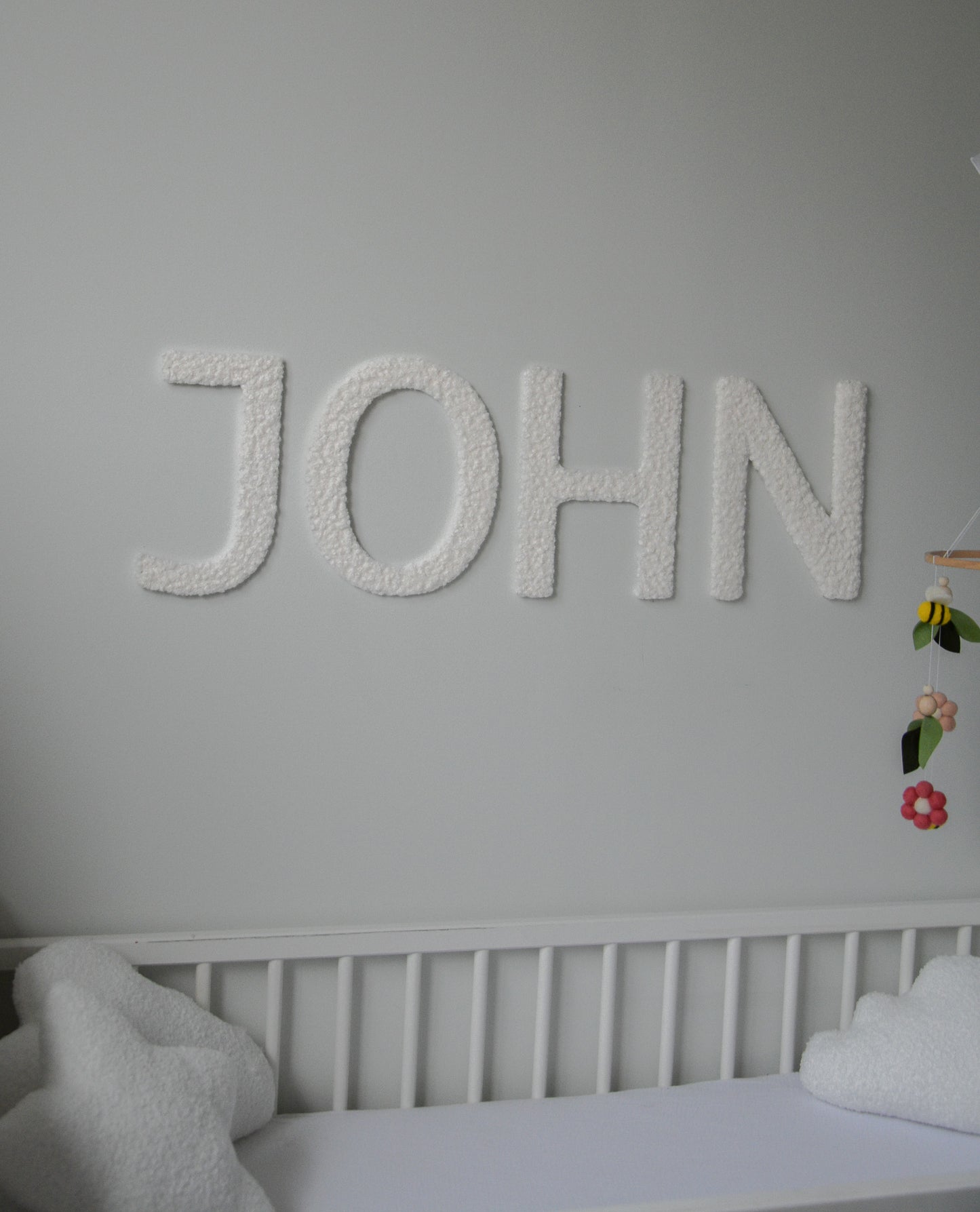 Custom Boucle Letter/Name Sign for Nursery