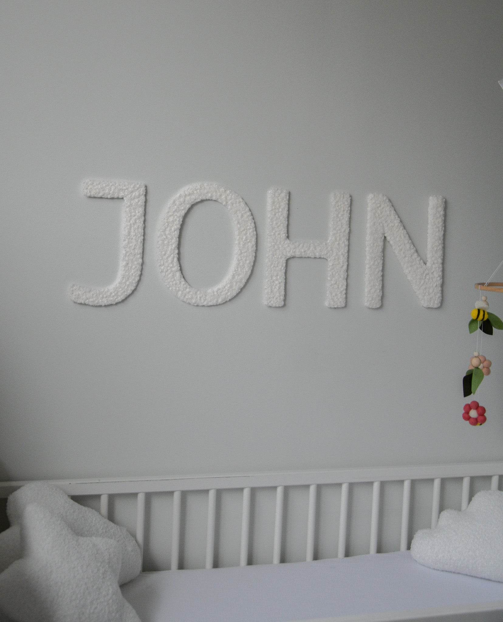 Custom Boucle Letter/Name Sign for Nursery - Minidreams Decor