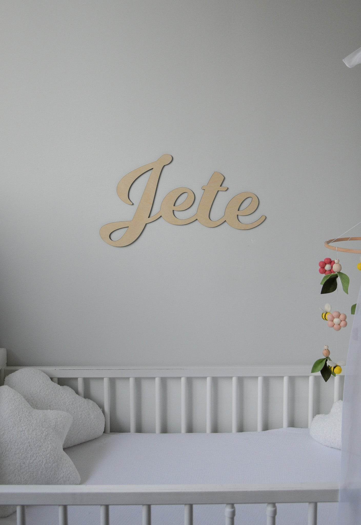 Custom Wooden Name Sign for Nursery - Minidreams Decor