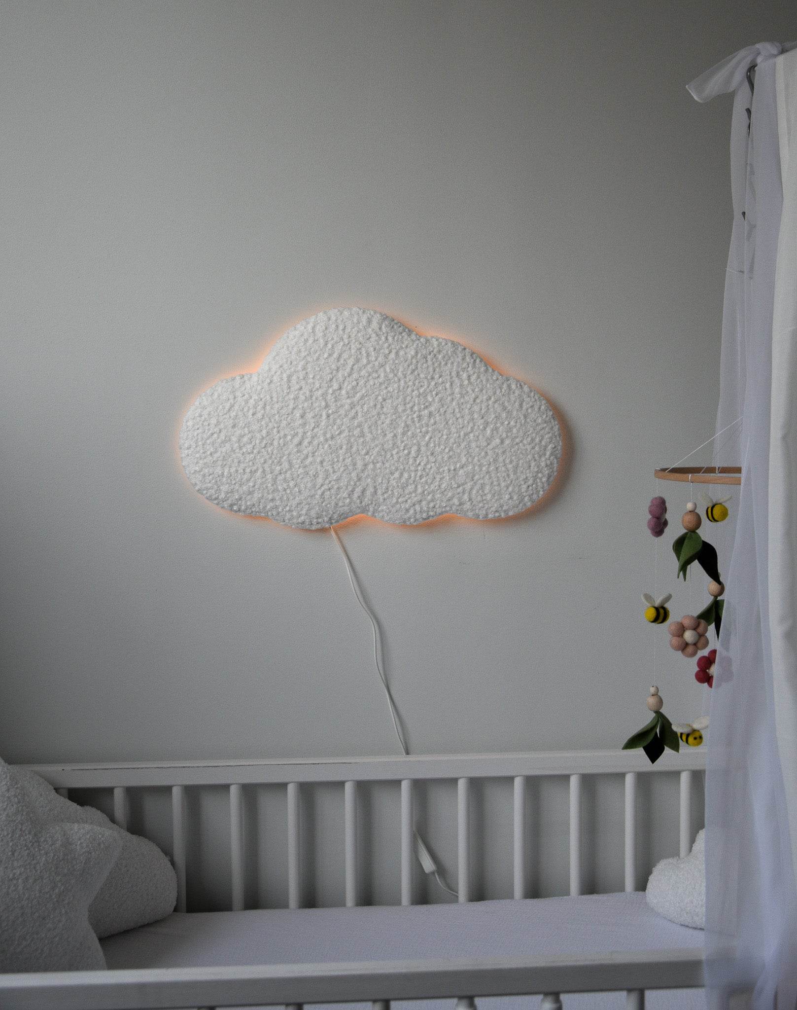 Boucle warm white Cloud LED lamp night light - Minidreams Decor