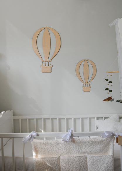 Wooden hot air balloon wall decor