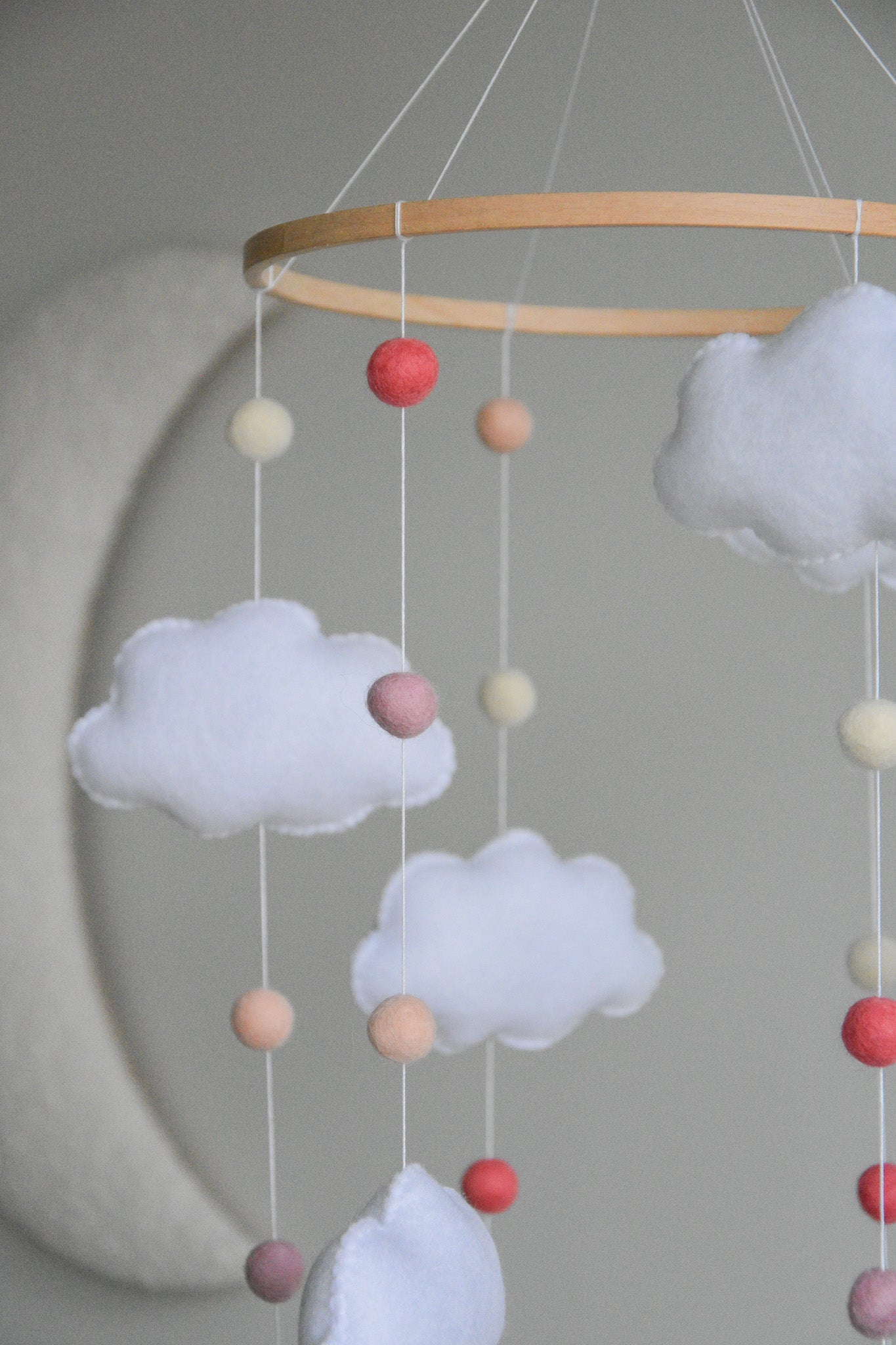 Clouds and Balls Baby crib Mobile