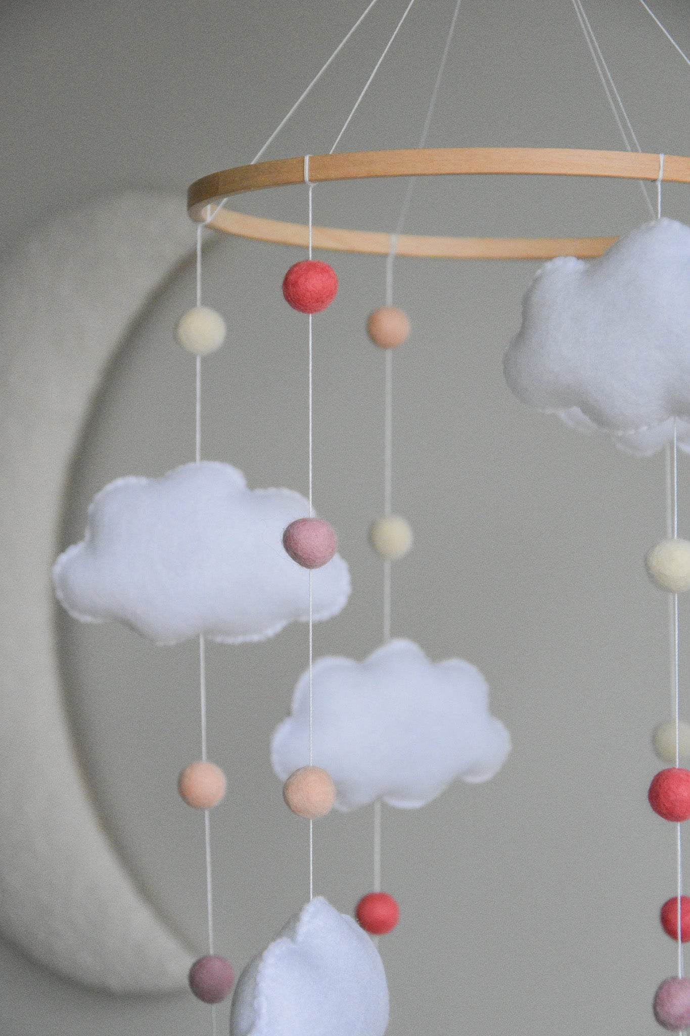 Clouds and Balls Baby crib Mobile - Minidreams Decor