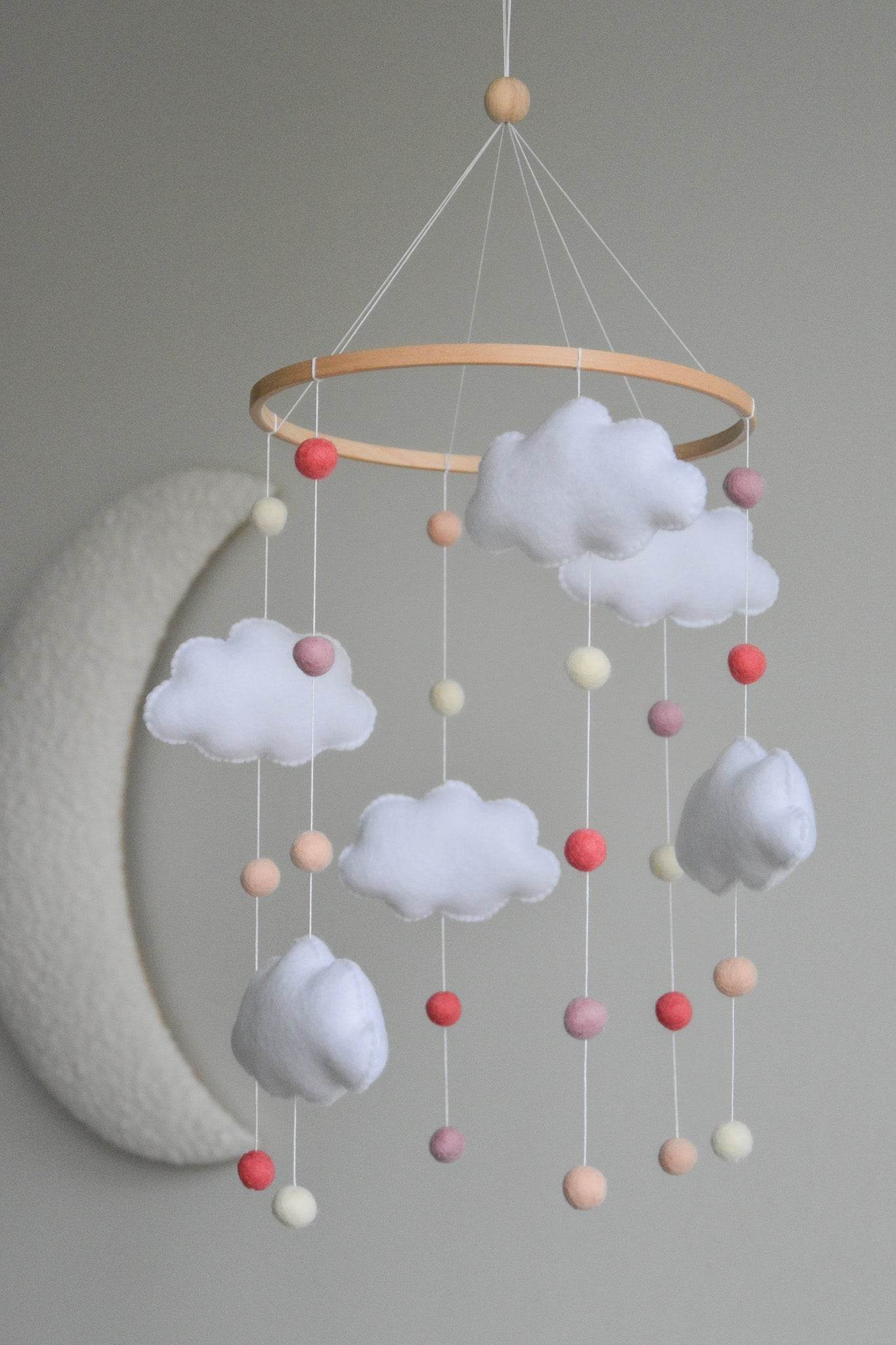 Clouds and Balls Baby crib Mobile - Minidreams Decor