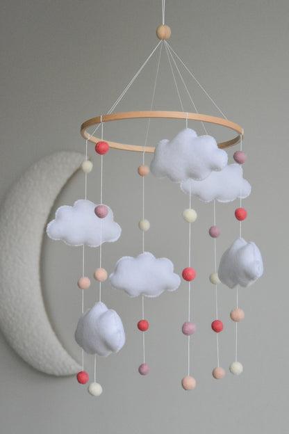 Clouds and Balls Baby crib Mobile