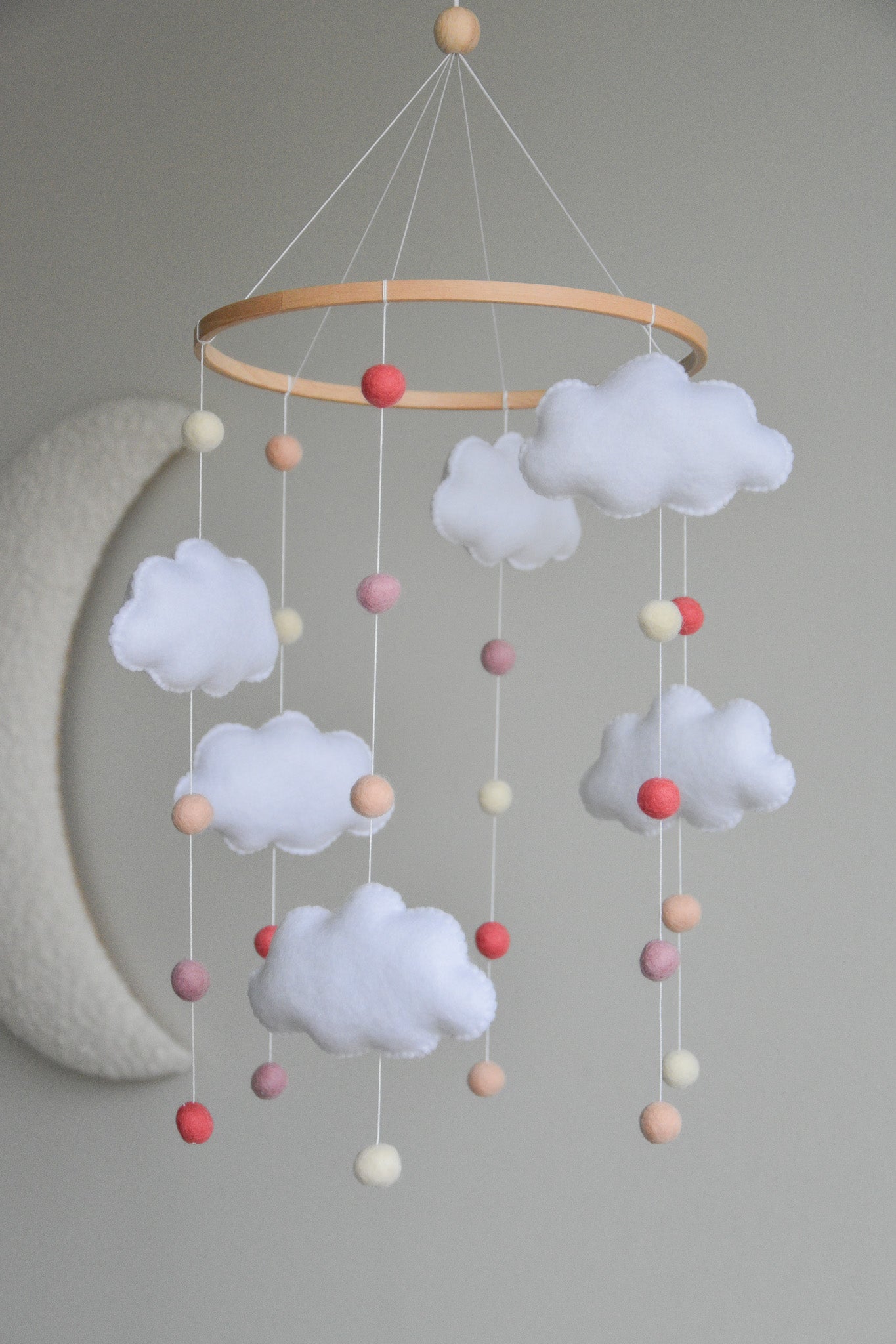 Clouds and Balls Baby crib Mobile