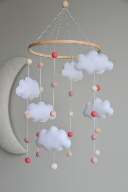 Clouds and Balls Baby crib Mobile