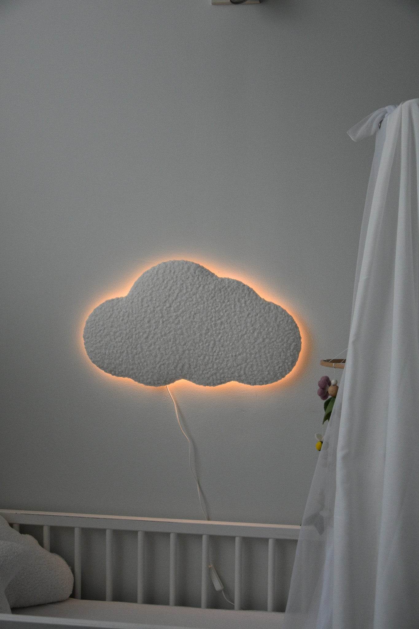 Boucle warm white Cloud LED lamp night light - Minidreams Decor