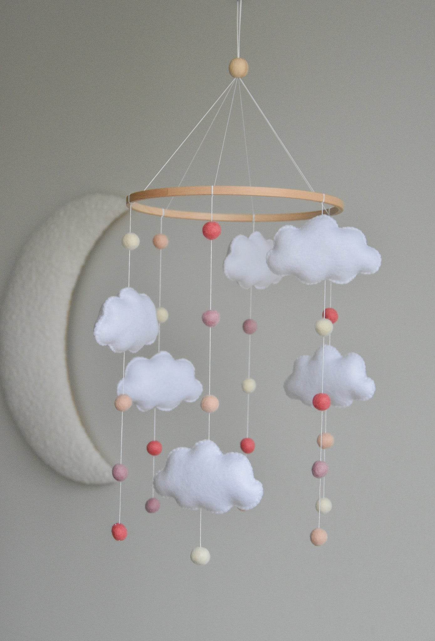 Clouds and Balls Baby crib Mobile - Minidreams Decor