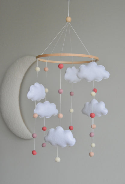 Clouds and Balls Baby crib Mobile