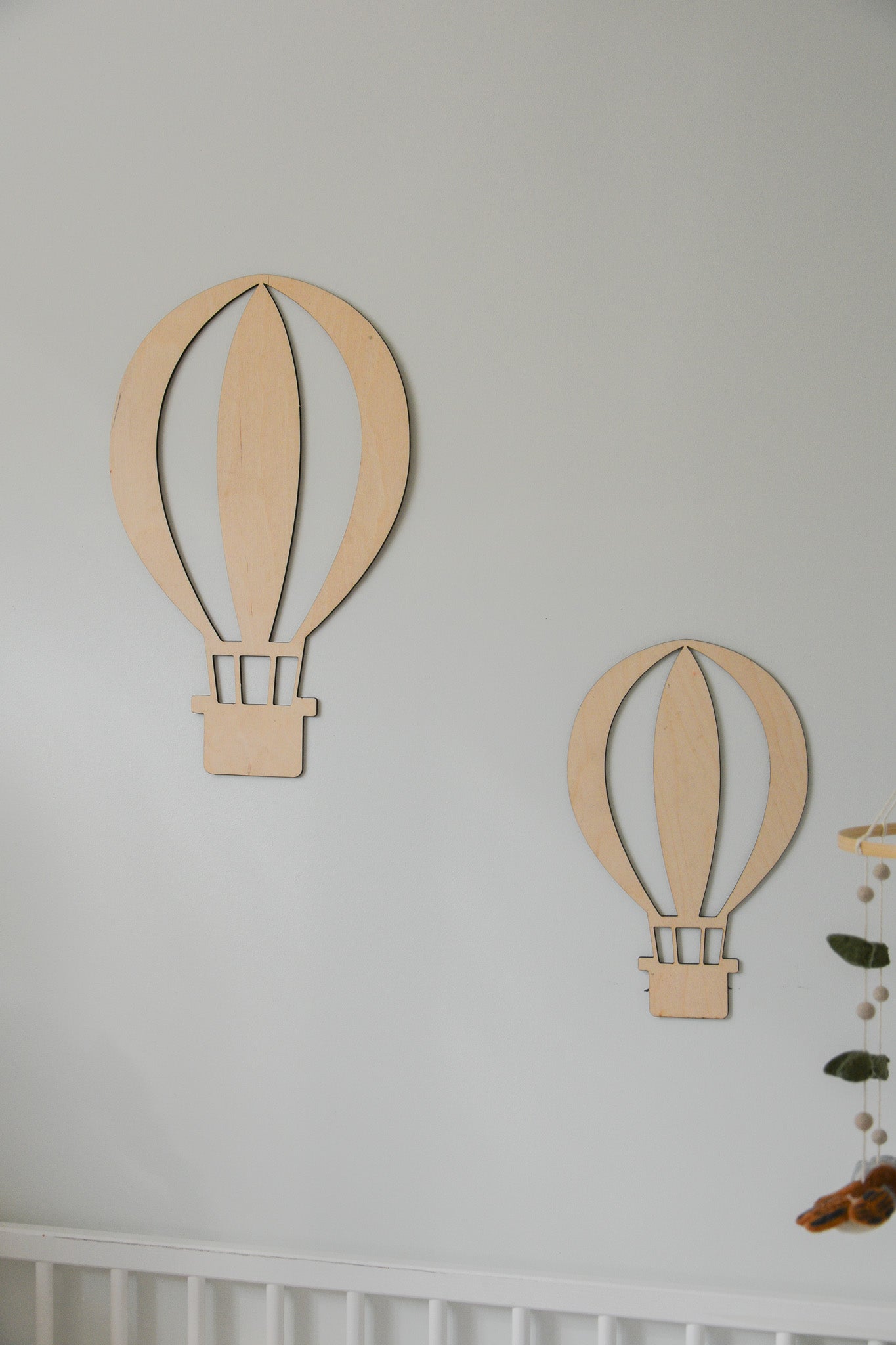 Wooden hot air balloon wall decor