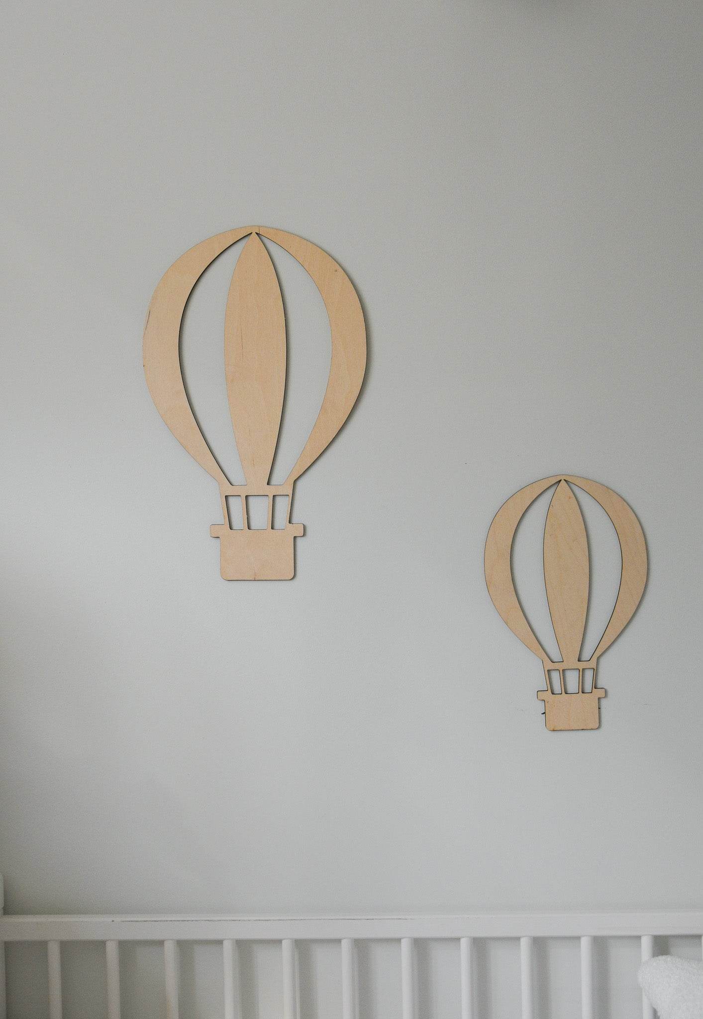 Wooden hot air balloon wall decor - Minidreams Decor