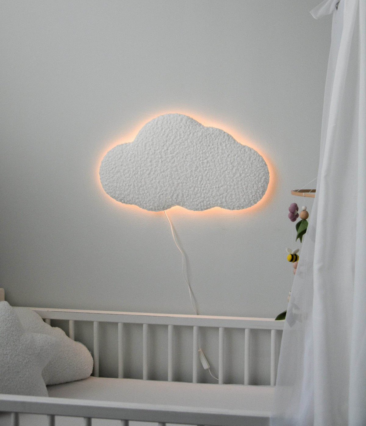 Boucle warm white Cloud LED lamp night light - Minidreams Decor