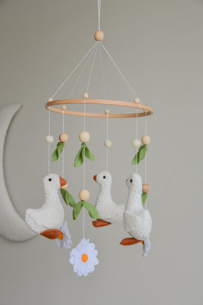 Goose  nursery baby mobile