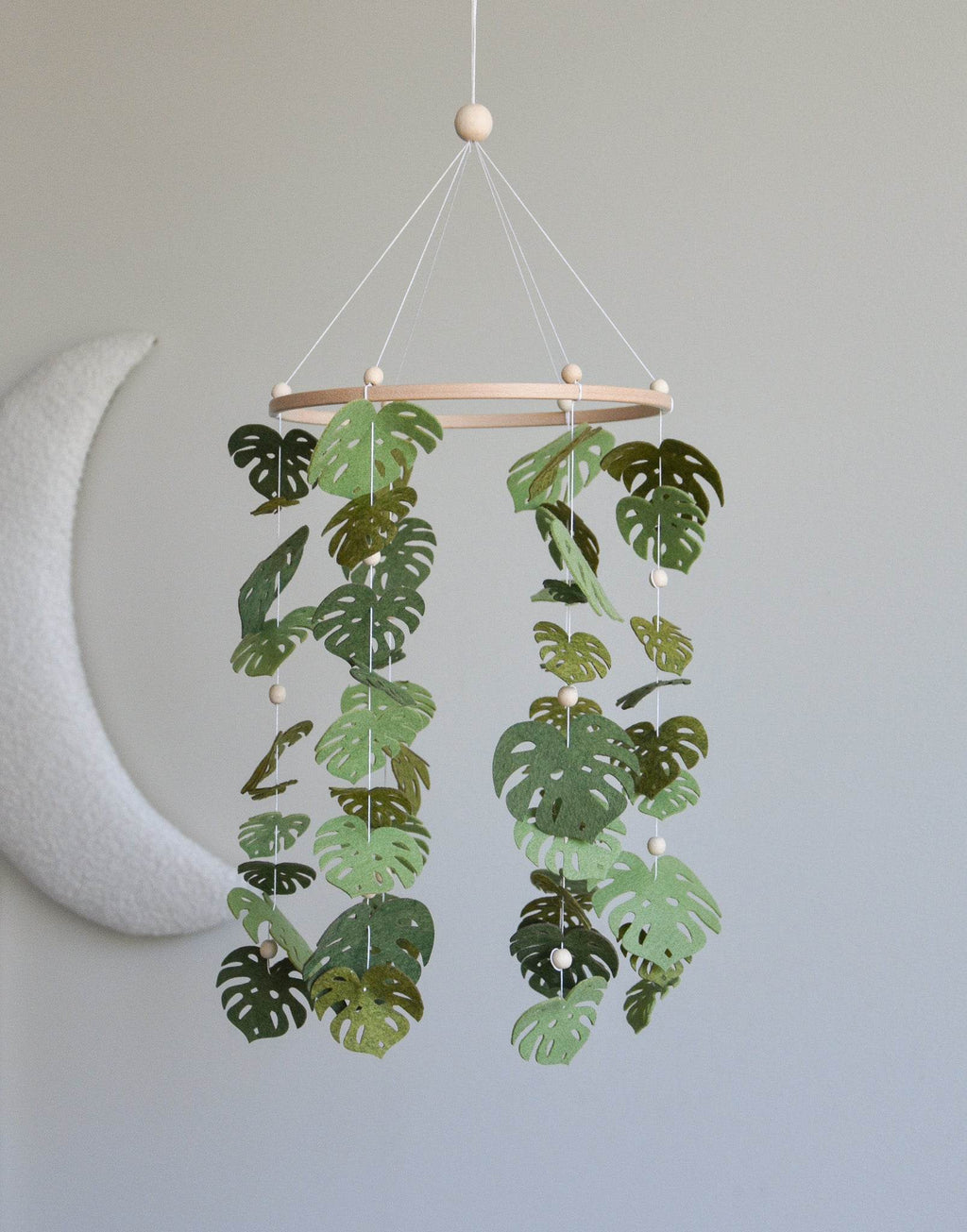 Monstera leaves baby mobile - Minidreams Decor