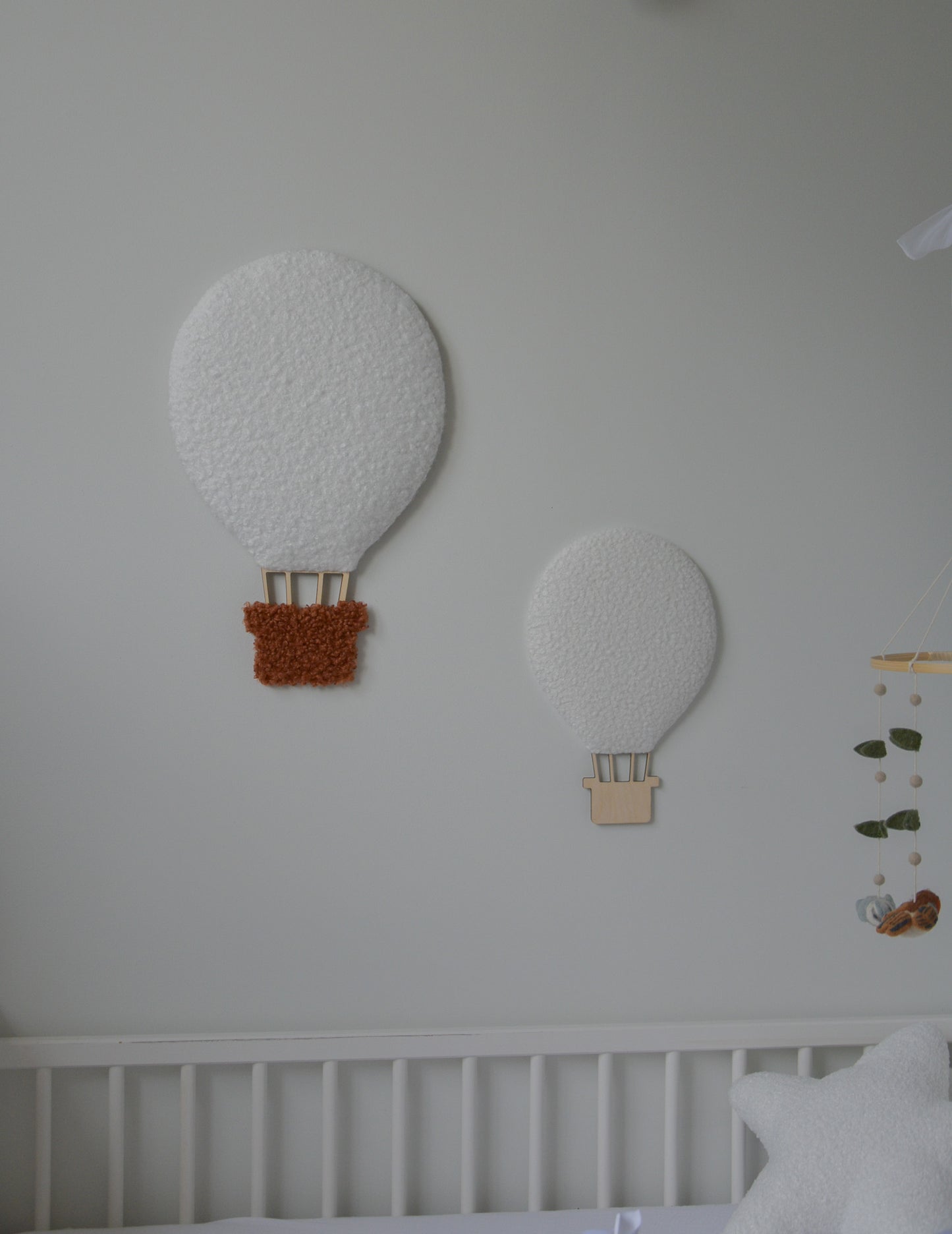 Boucle hot air balloon wall decor