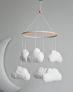 Teddy handmade clouds baby mobile - Minidreams Decor