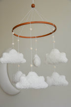 Boucle handmade clouds baby mobile - Minidreams Decor